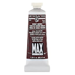 Grumbacher Max Artists' Water Miscible Oil Color - Burnt Sienna, 37 ml tube