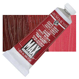 Grumbacher Max Artists' Water Miscible Oil Color - Alizarin Crimson, 37 ml tube and swatch