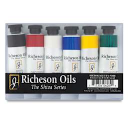 Richeson Shiva Oil Paint Sets - Front of package of Basic Set of 6