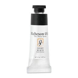 Shiva Signature Artist Oil Color - Ivory Black, 1.25 oz Tube