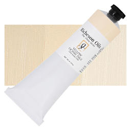 Shiva Signature Artist Oil Color - Yellow Ochre Pale, 5 oz Tube and swatch