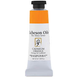 Richeson Shiva Oil Paints - Tube of Cadmium Orange shown upright