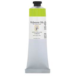 Richeson Shiva Oil Paints - Tube of Shiva Yellow Citron shown upright