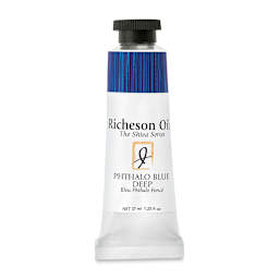 Shiva Signature Artist Oil Color - Shiva Blue Deep (Phthalo), 1.25 oz Tube