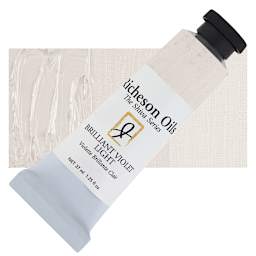 Shiva Signature Artist Oil Color - Brilliant Violet Light, 37 ml Tube and swatch