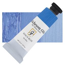 Shiva Signature Artist Oil Color - King's Blue, 37 ml Tube and swatch