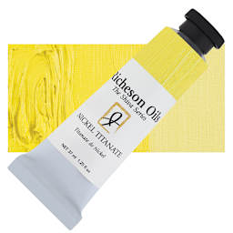 Shiva Signature Artist Oil Color - Nickel Titanate, 37 ml Tube and swatch