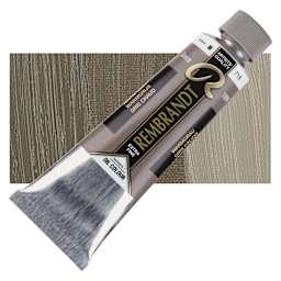 Rembrandt Artists' Oil Color - Warm Gray, 150 ml tube and swatch