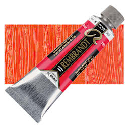 Rembrandt Artists' Oil Color - Cadmium Red Light, 150 ml tube and swatch