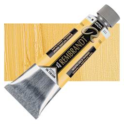 Rembrandt Artists' Oil Color - Naples Yellow Deep, 150 ml tube and swatch