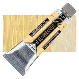 Rembrandt Artists' Oil Color - Nickel Titanium Yellow Deep, 150 ml tube and swatch