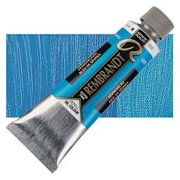 Rembrandt Artists' Oil Color - Sèvres Blue, 150 ml tube and swatch