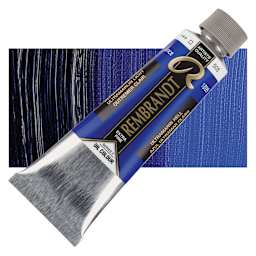 Rembrandt Artists' Oil Color - Ultramarine Light, 150 ml tube and swatch