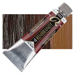 Rembrandt Artists' Oil Color - Transparent Oxide Brown, 150 ml tube and swatch