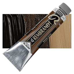 Rembrandt Artists' Oil Color - Asphaltum, 40 ml tube and swatch