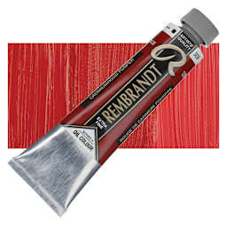 Rembrandt Artists' Oil Color - Cadmium Red Purple, 40 ml tube and swatch