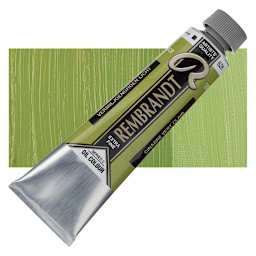 Rembrandt Artists' Oil Color - Cinnabar Green Light, 40 ml tube and swatch