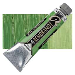 Rembrandt Artists' Oil Color - Cinnabar Green Medium, 40 ml tube and swatch