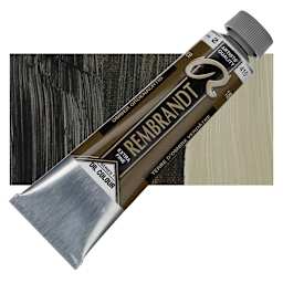 Rembrandt Artists' Oil Color - Greenish Umber, 40 ml tube and swatch