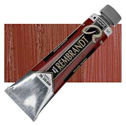 Rembrandt Artists' Oil Color - Indian Red, 40 ml tube and swatch