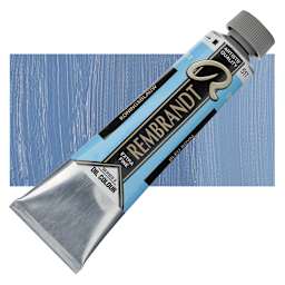 Rembrandt Artists' Oil Color - Kings Blue, 40 ml tube and swatch