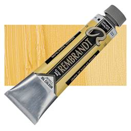 Rembrandt Artists' Oil Color - Naples Yellow Deep, 40 ml tube and swatch