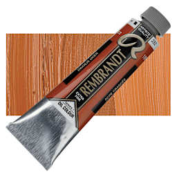Rembrandt Artists' Oil Color - Orange Ochre, 40 ml tube and swatch