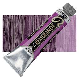 Rembrandt Artists' Oil Color - Permanent Blue Violet, 40 ml tube and swatch