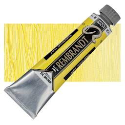 Rembrandt Artists' Oil Color - Permanent Lemon Yellow, 40 ml tube and swatch