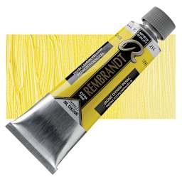 Rembrandt Artists' Oil Color - Permanent Lemon Yellow, 150 ml tube and swatch
