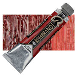 Rembrandt Artists' Oil Color - Permanent Madder Brown, 40 ml tube and swatch