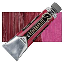 Rembrandt Artists' Oil Color - Permanent Red Violet, 40 ml tube and swatch