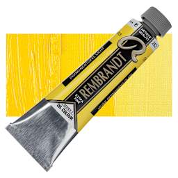Rembrandt Artists' Oil Color - Permanent Yellow Light, 40 ml tube and swatch