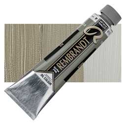 Rembrandt Artists' Oil Color - Pewter, 40 ml tube and swatch