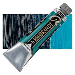 Rembrandt Artists' Oil Color - Phthalo Turquoise Blue, 40 ml tube and swatch