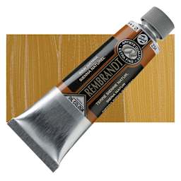 Rembrandt Artists' Oil Color - Raw Sienna, 150 ml tube and swatch