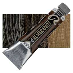 Rembrandt Artists' Oil Color - Raw Umber, 40 ml tube and swatch