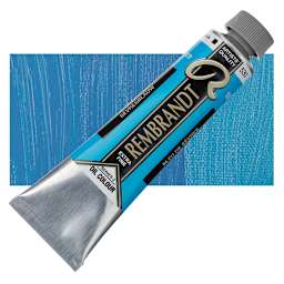 Rembrandt Artists' Oil Color - Sèvres Blue, 40 ml tube and swatch
