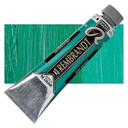 Rembrandt Artists' Oil Color - Sevres Green, 40 ml tube and swatch