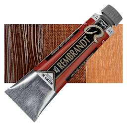 Rembrandt Artists' Oil Color - Transparent Oxide Orange, 40 ml tube and swatch
