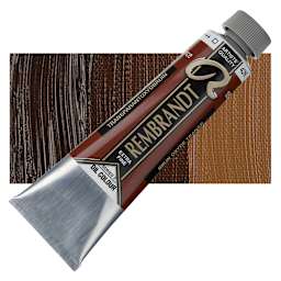 Rembrandt Artists' Oil Color - Transparent Oxide Brown, 40 ml tube and swatch