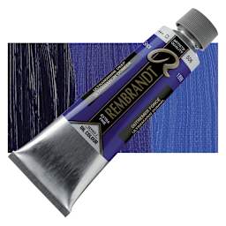 Rembrandt Artists' Oil Color - Ultramarine Deep, 150 ml tube and swatch