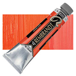Rembrandt Artists' Oil Color - Vermilion, 40 ml tube and swatch