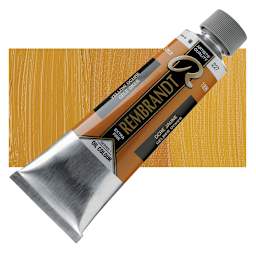 Rembrandt Artists' Oil Color - Yellow Ochre, 150 ml tube and swatch