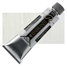 Rembrandt Artists' Oil Color - Zinc White (Linseed), 150 ml tube and swatch