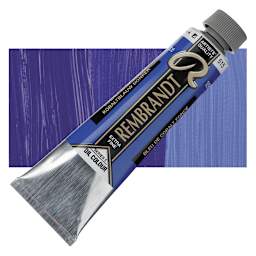 Rembrandt Artists' Oil Color - Cobalt Blue Deep, 40 ml tube and swatch