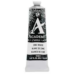 Grumbacher Academy Oil Color - Zinc White, 150 ml tube