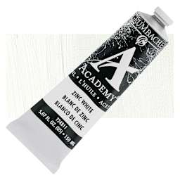 Grumbacher Academy Oil Color - Zinc White, 150 ml tube and swatch