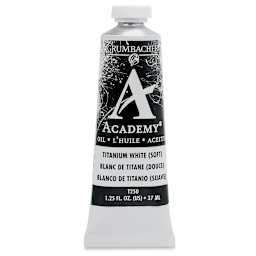 Grumbacher Academy Oil Color - Titanium White Soft, 37 ml tube