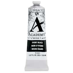Grumbacher Academy Oil Color - Ivory Black, 150 ml tube